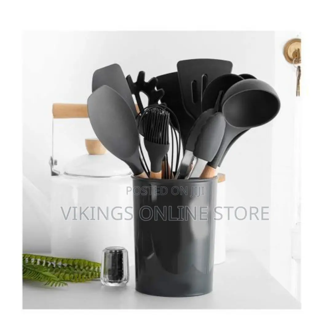 11 Piece Cooking Utensils Kitchen Utensil Set - Black,Red