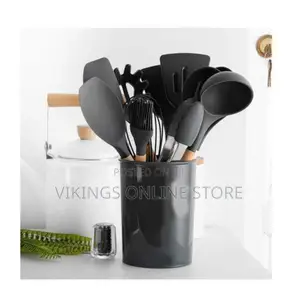 11 Piece Cooking Utensils Kitchen Utensil Set - Black,Red