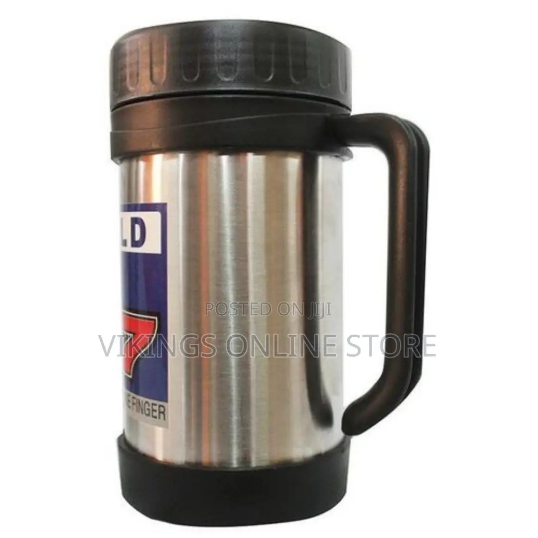 Hot and Cold Vaccum Cup Silver -Black
