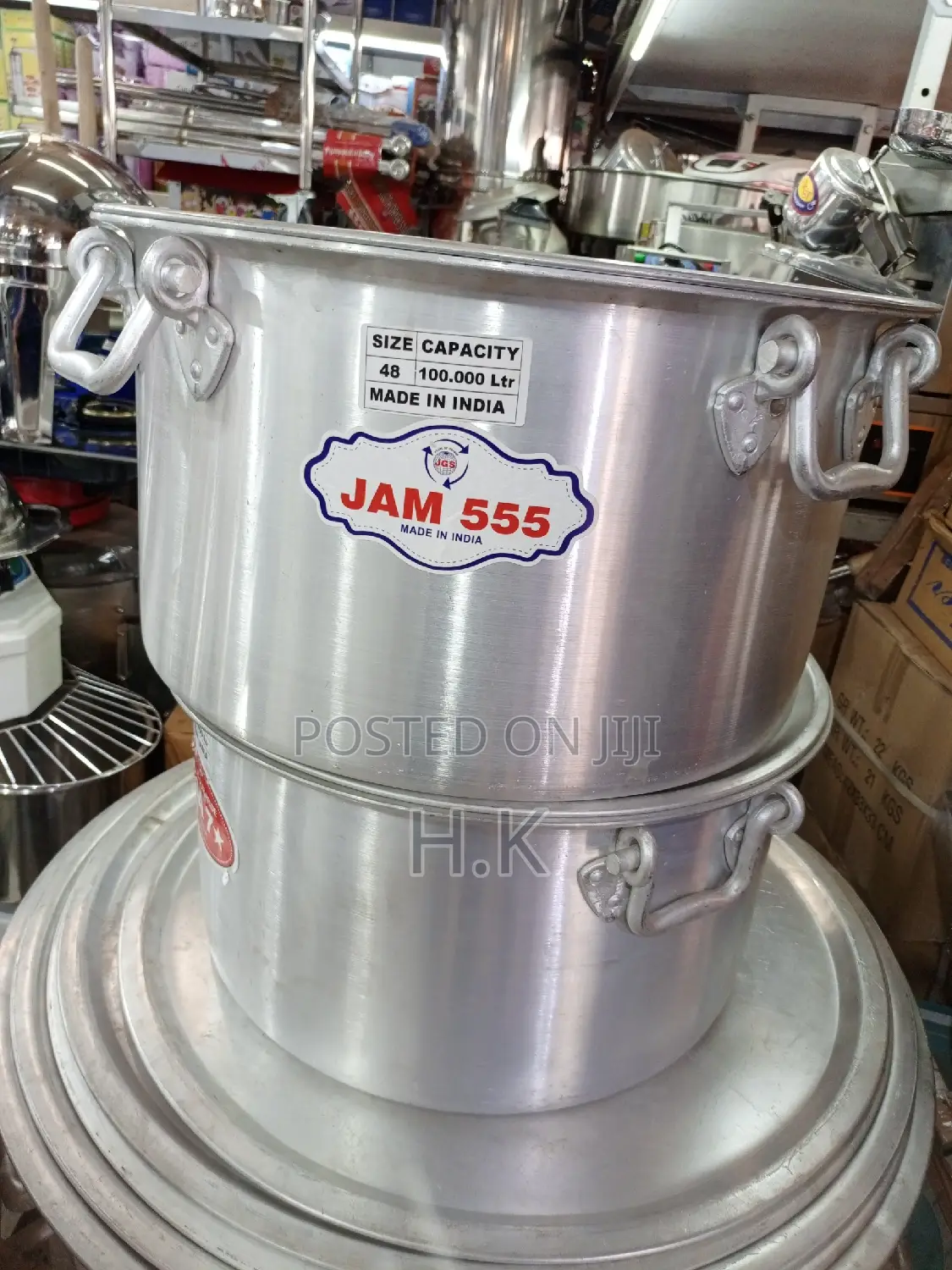 100L Sauce Pan Indian Made ( Gauge 4, Size 48) Heavy Duty