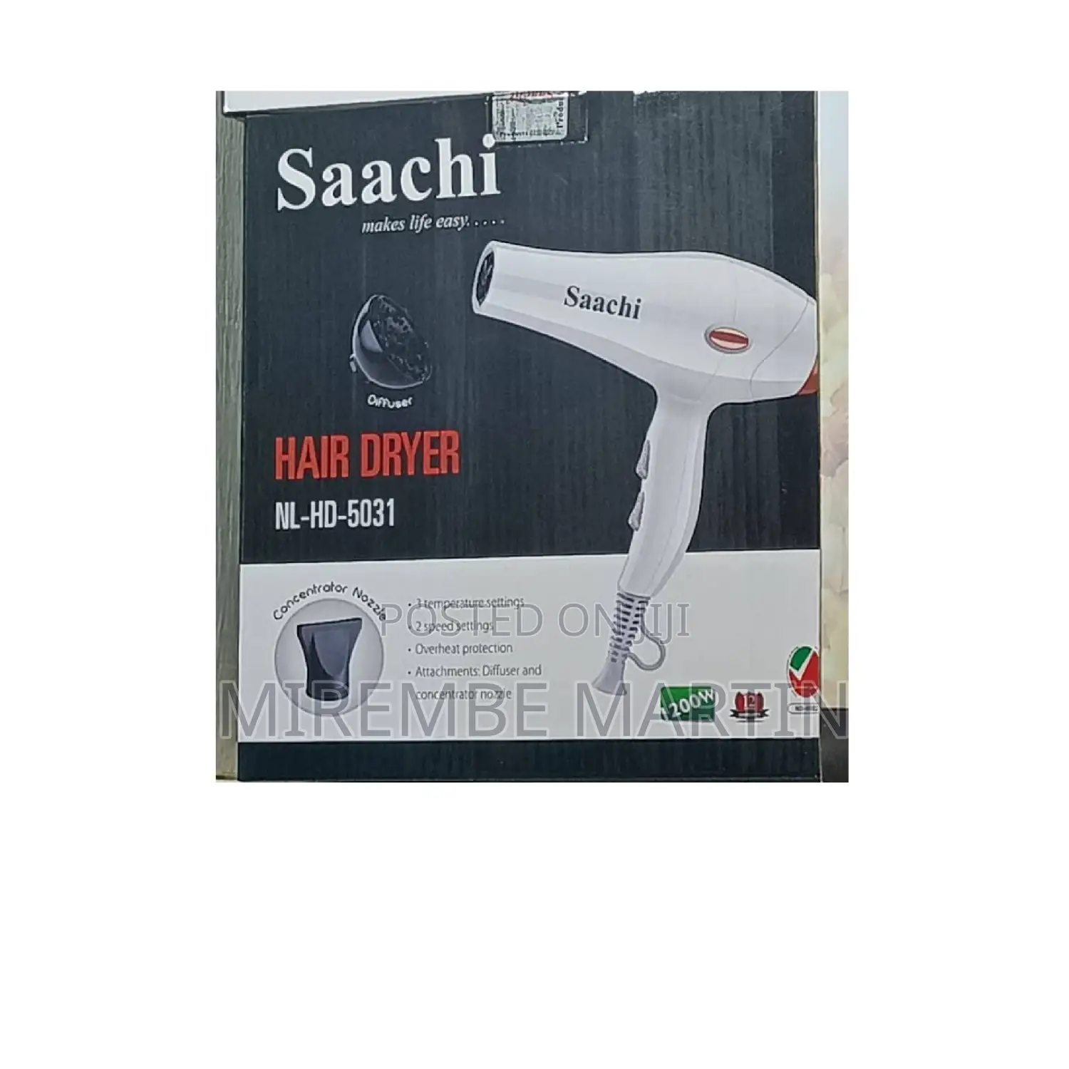 Saachi Electric Hair Dryer.