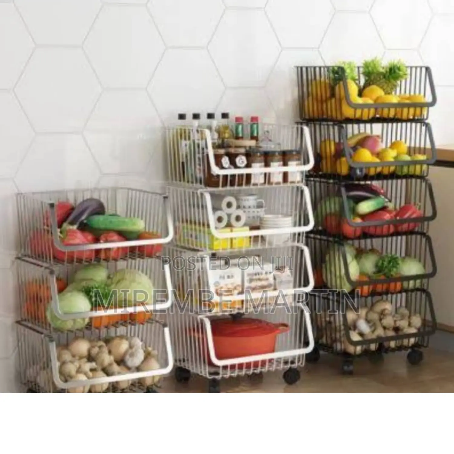Kitchen 4 Tier Trolley Rack.