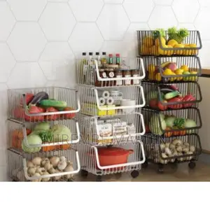 Kitchen 4 Tier Trolley Rack.