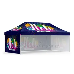 Fully Branded Gazeble Tent With Three Side Flaps