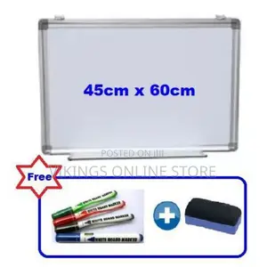 Starline 45x60cm White Board With Marker and Duster-White