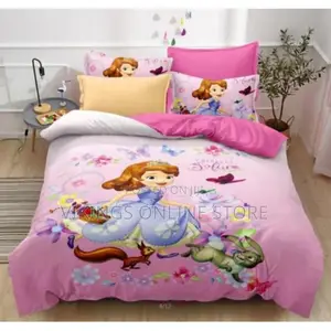 3 PCS Chidren's Princess Sofia Duvet or Bed Cover Pink