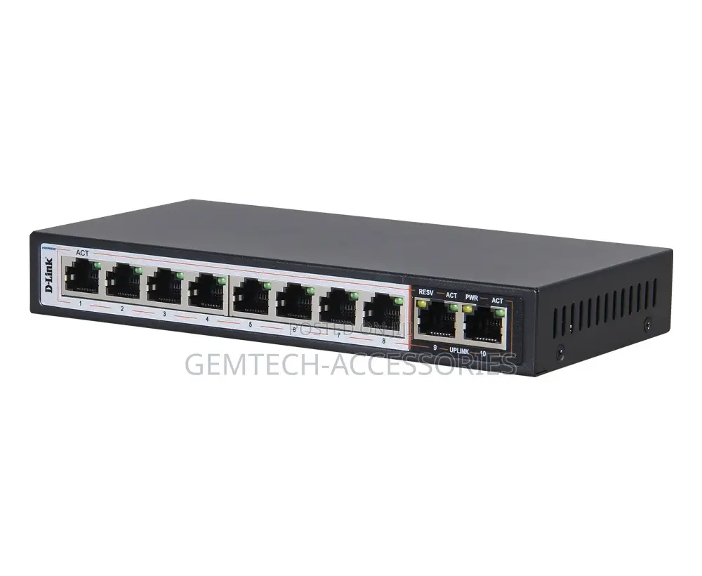 Dlink Des-F1010p-E 8port Switch