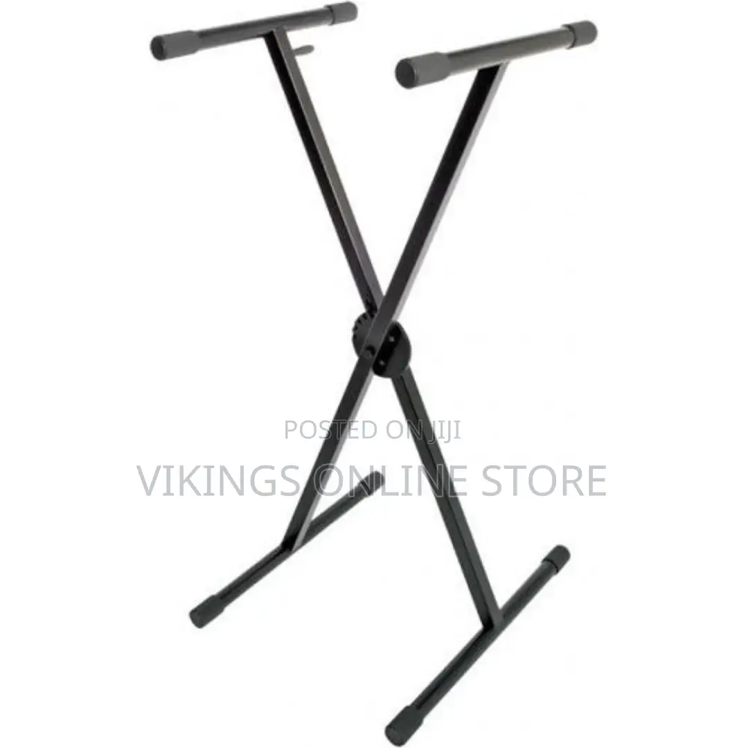 Universal Folding Piano Keyboard Stand Bracket X-Style Black