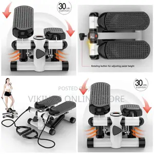 2in1 Stepper With Electric Ropes, Mini Exercise Bike