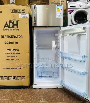 Adh 276l Double Door Fridge With Water Dispenser (Silver)
