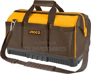 Ingco 16inch Tool Bag With 16 Pockets Wide Mouth Storage.