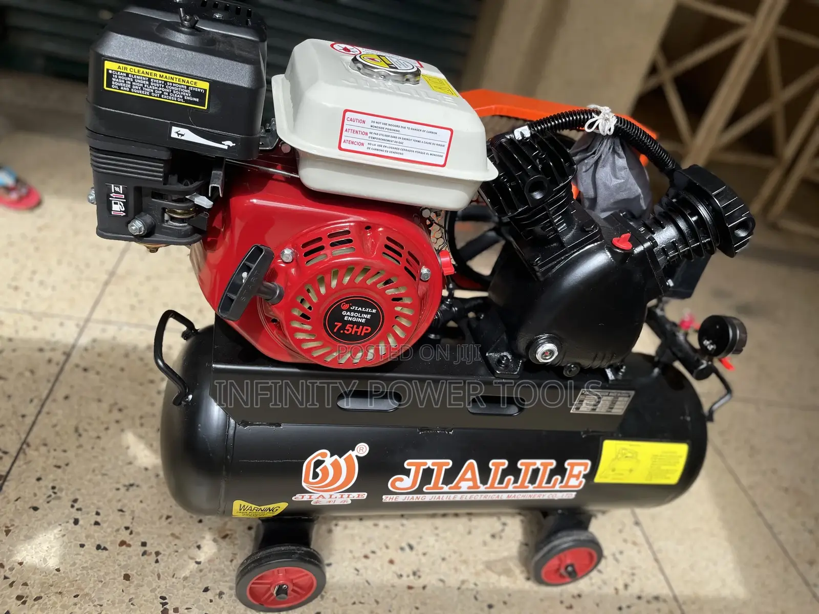 Double Piston Compressor Jialile,50l Engine Gasline