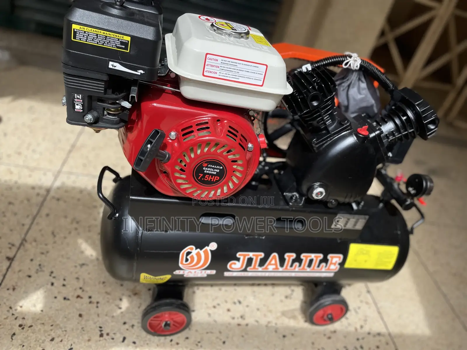 Double Piston Compressor Jialile,50l Engine Gasline
