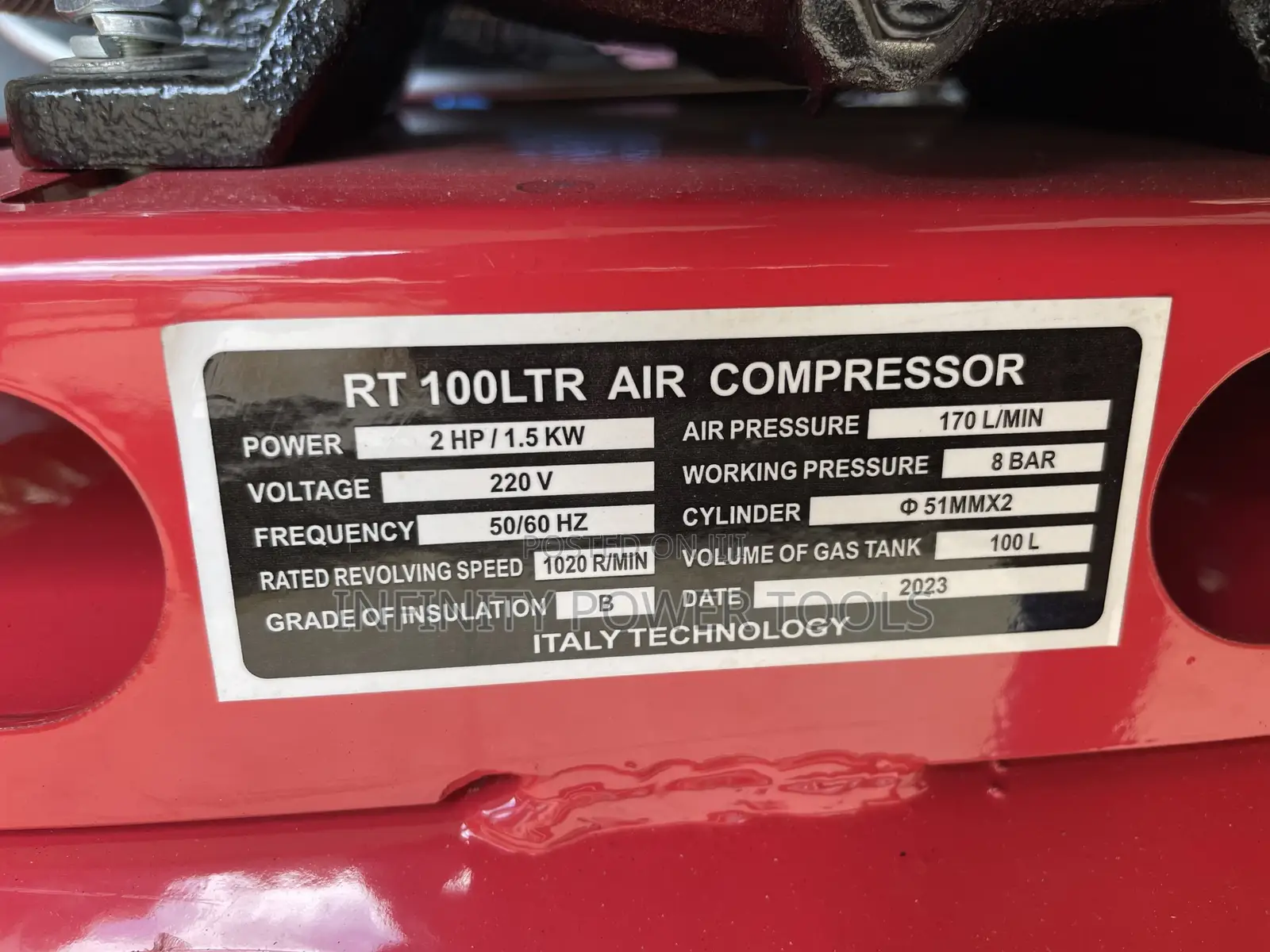 Air Compressor 100l Royalty 2hp