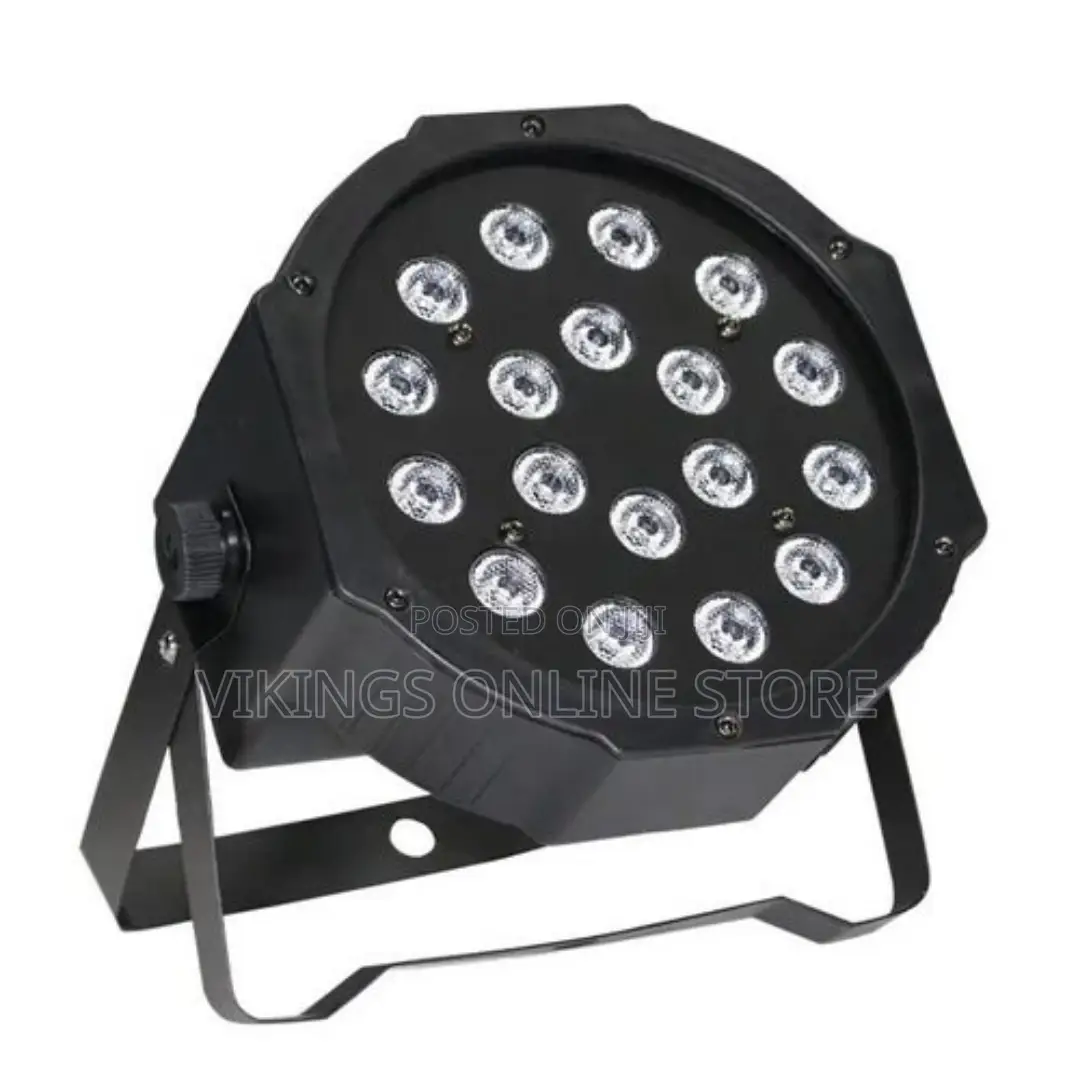 RGB LED Stage Light Par 18light Party DJ Light-Black