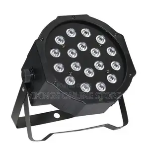 RGB LED Stage Light Par 18light Party DJ Light-Black
