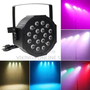 RGB LED Stage Light Par 18light Party DJ Light-Black