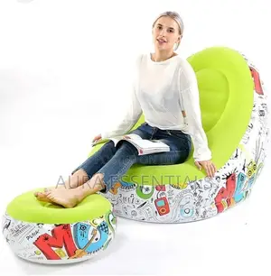Inflatable Recliner Lazy Sofa With Foot Rest