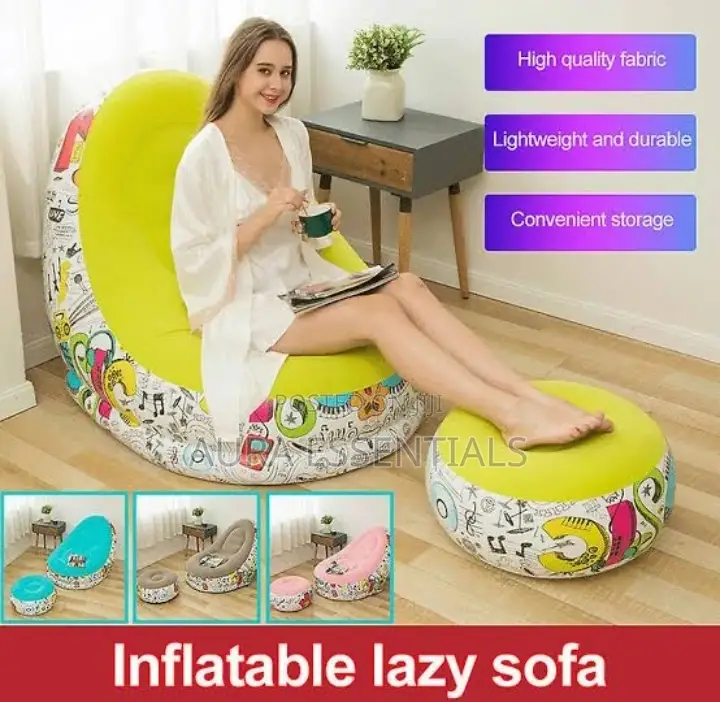 Inflatable Recliner Lazy Sofa With Foot Rest