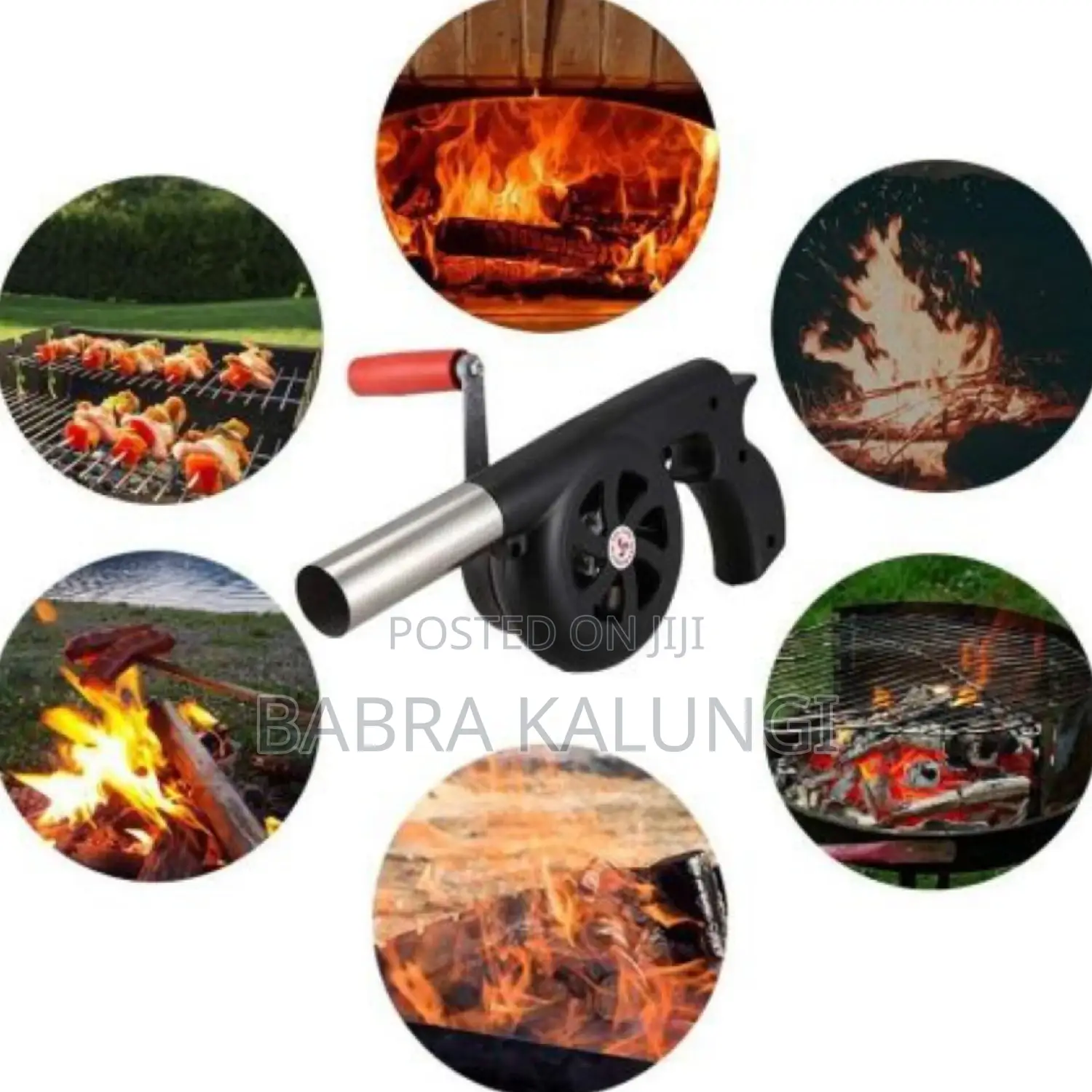 Outdoor Hand _ Cranked Combustion Blower for Picnic Camping