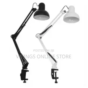Metal Desk Lamp, Swing Arm Desk Lamp - Black, White