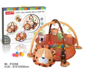 3 in 1 Cartoon Baby Infant Activity Gym Play Mat