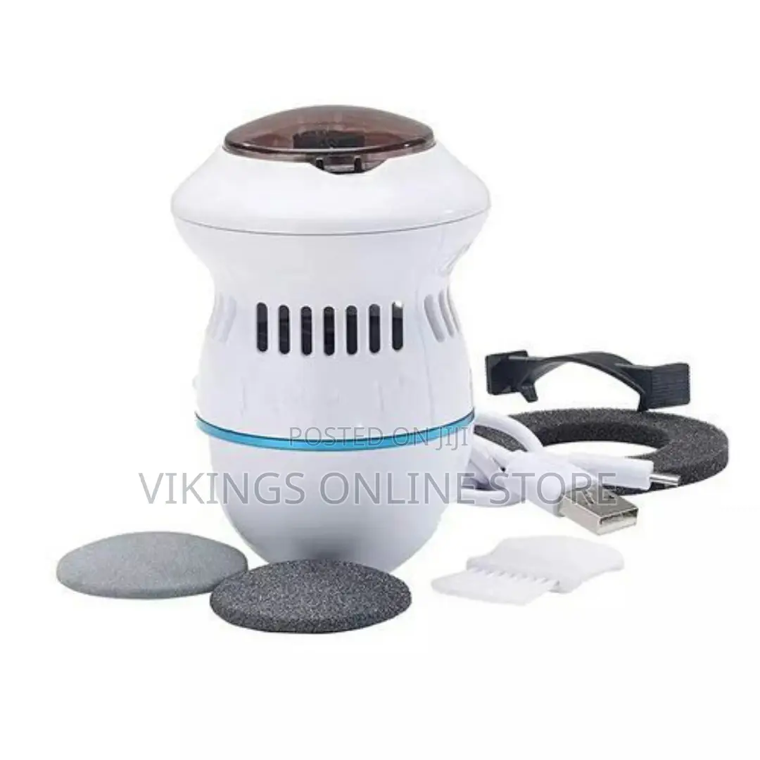 Electric Foot File Callus Remover Pedicure - White.
