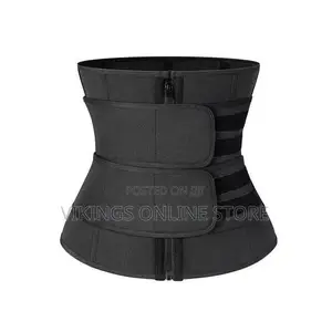 2 Stra Waist Trainer Slimming Belt - Black