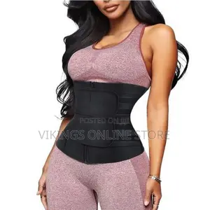 2 Stra Waist Trainer Slimming Belt - Black
