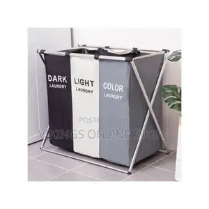 Large Capacity 3 in 1 Foldable Laundry Basket - Multicolour