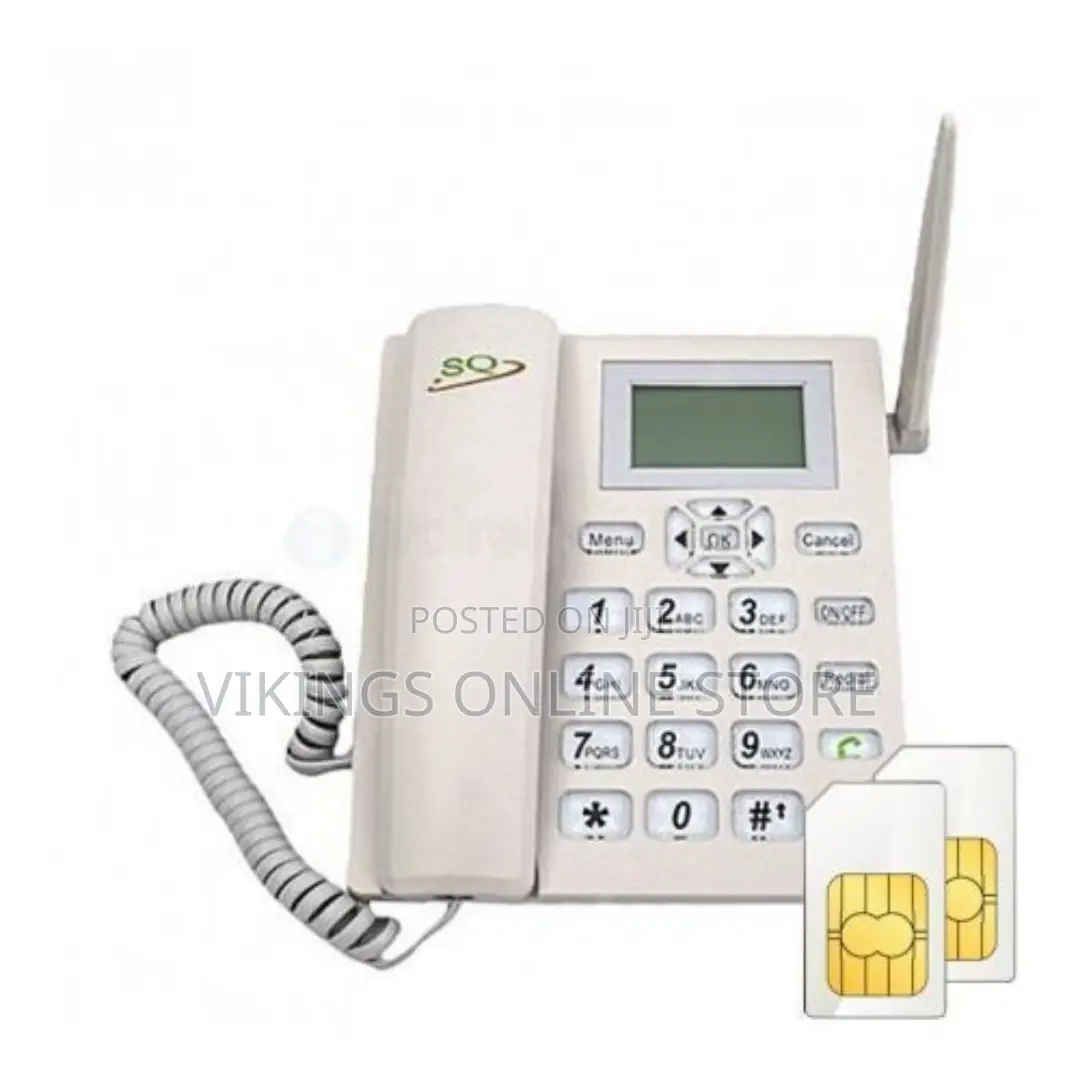 SQ Mobile Dual Sim GSM Wireless Landline Phone -White