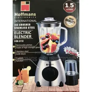 Hoffman 2 in 1 Super Blender With Unbreakable Glass Jar