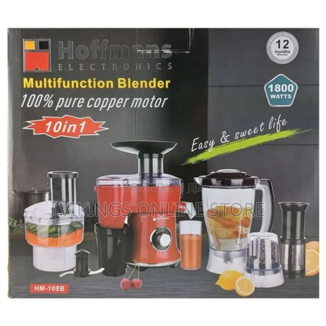 10 In1 Juicer Blender Extractor Mincer Food Processor -Clear