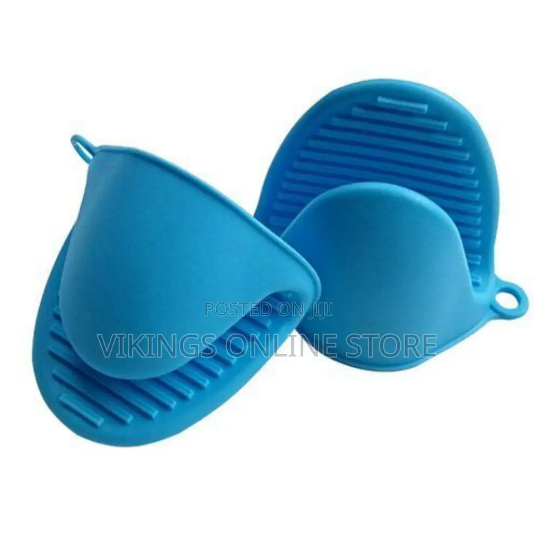 2 Piece Silicone Oven Mitts, Pot Heat Resistant Gloves-