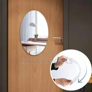 Oval Shaped Adhesive Mirror Sticker