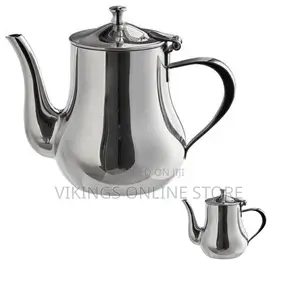 24 Oz Stainless Steel Tea Pot - Silver