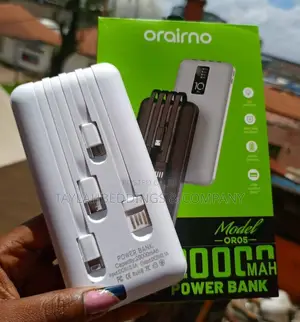 20000mah Portable Power Bank With 3 in 1 Built-in Cable