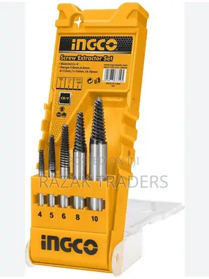 Ingco Screw Extractor Set 5pcs From 1,2,3,4,And 5