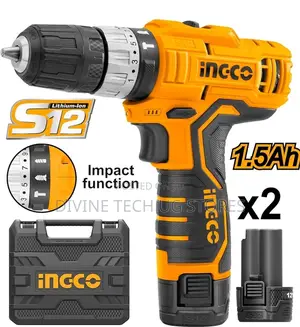 INGCO Cordless Impact Drill 12V + Lithium-Ion 1.5ah
