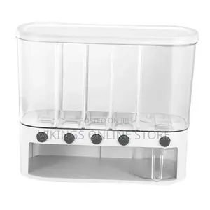 5-Grid Wall Mounted Storage Container 12L Food Dispenser