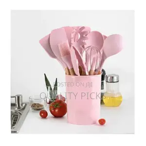 Pink in Color Silicone Utensils