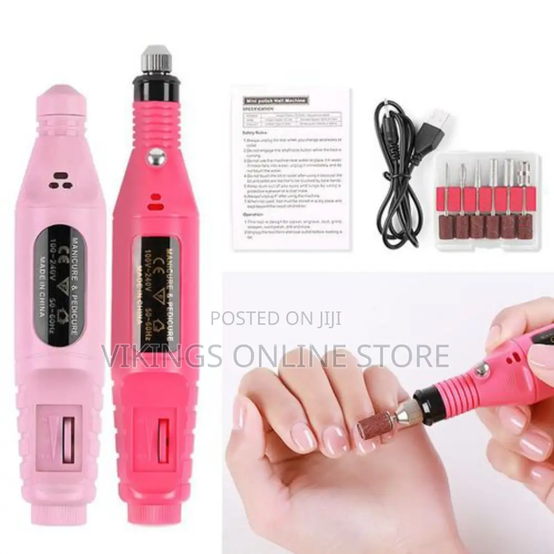 Professional USB Electric Nail Drill Machine - Red