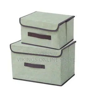 2 Size Non-Woven Fabric Foldable Storage Boxes