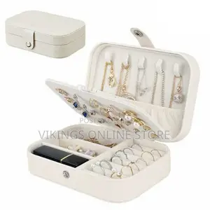Double Layer Soft Travel Jewelry Box Organizer