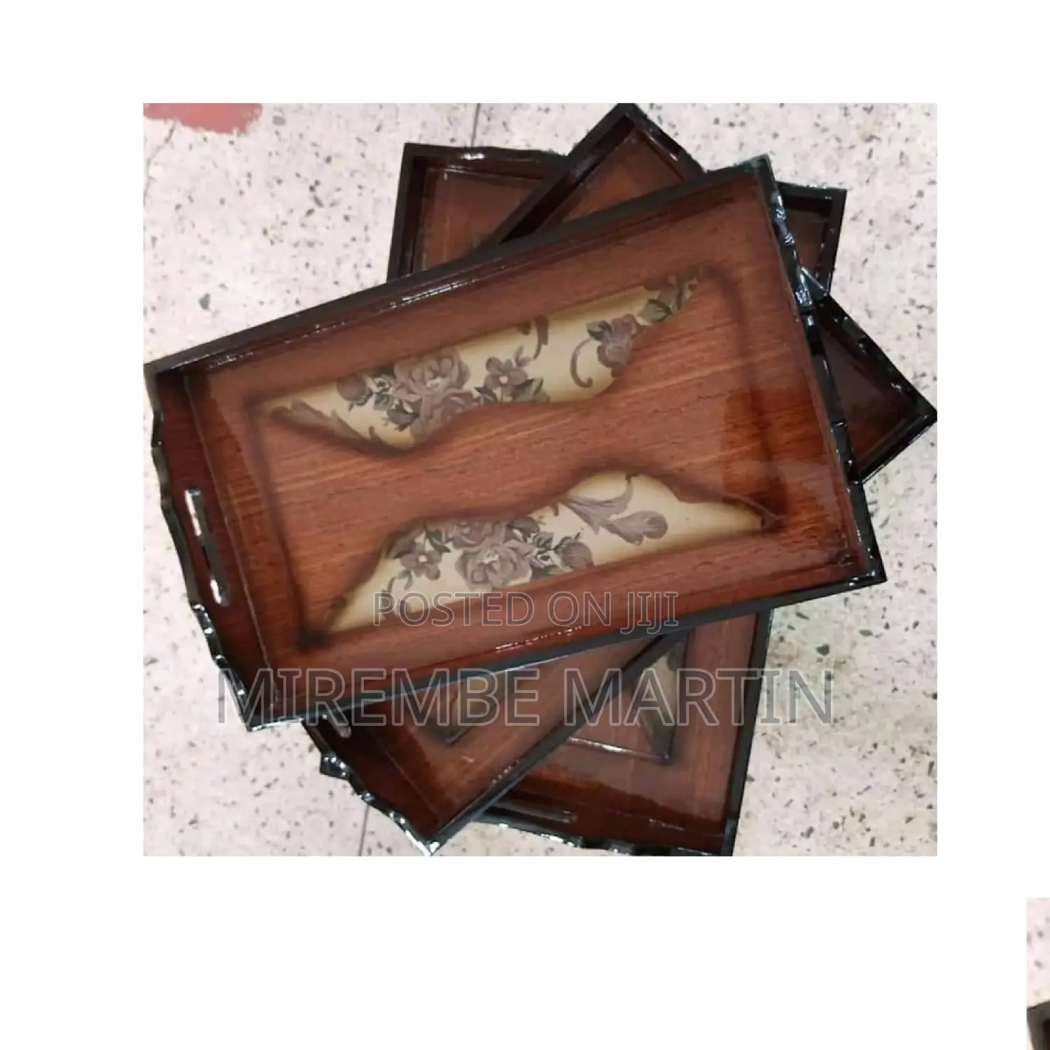 3 PCS Wooden Serving Tray.