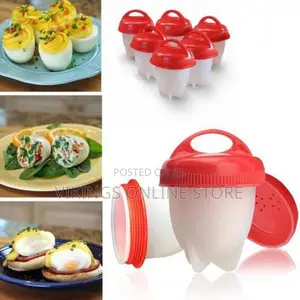 6 Egglettes, Silicone Egg Boil,Just Crack,Boil Pop-