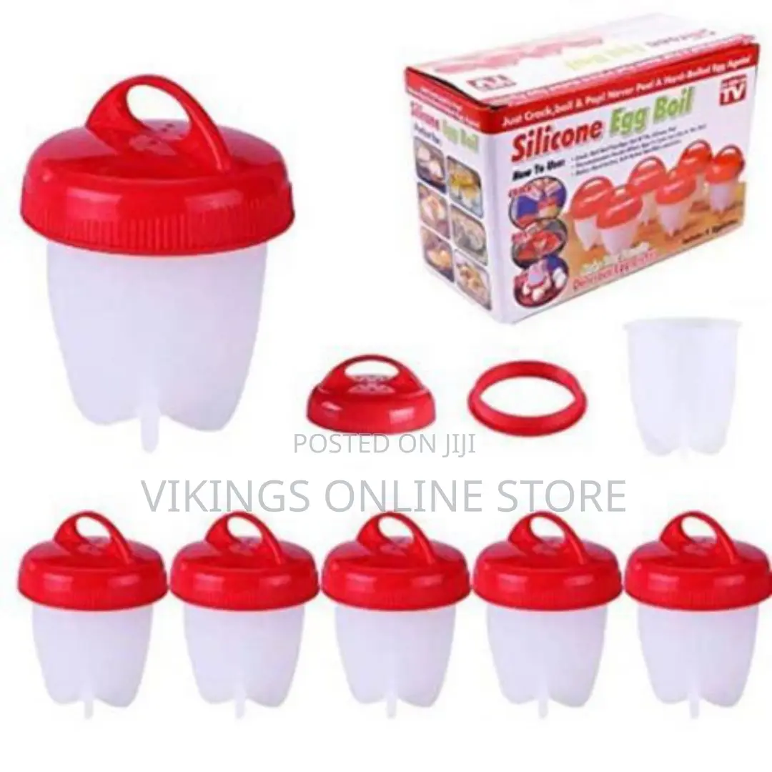 6 Egglettes, Silicone Egg Boil,Just Crack,Boil Pop-