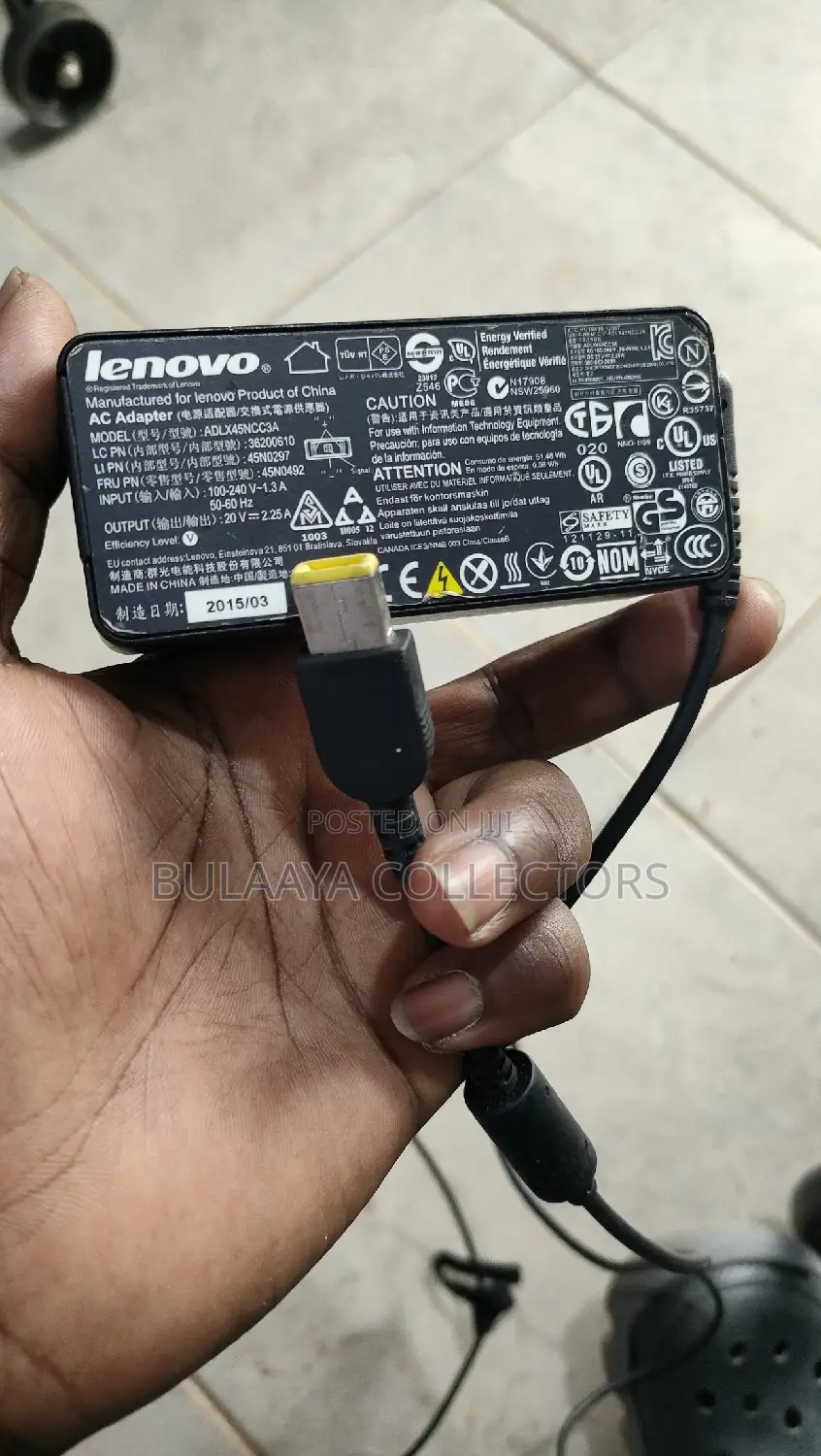 Lenovo Ac Adapter, Model Adlx45ncc3a, 45w Laptop Charger, Uk Used.