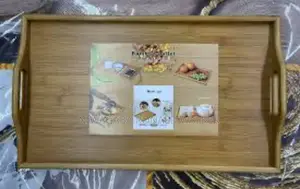Bamboo Bed Tray,Breakfast Tray With Folding Legs Serving