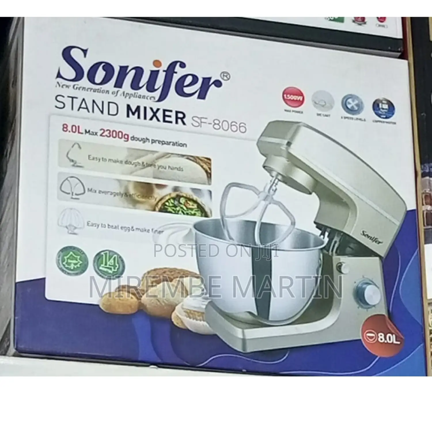 Sonifer 8.0L Stand Mixer.